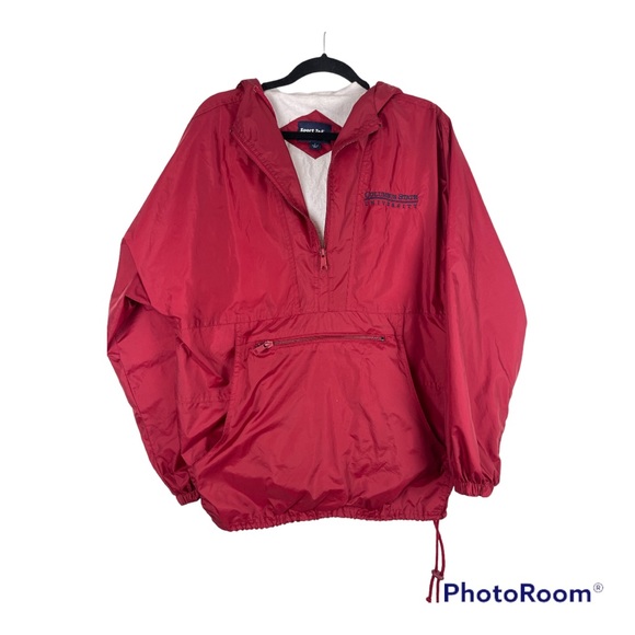 Columbus State University men’s Windbreaker Red Size S Runs BIG - Picture 1 of 8
